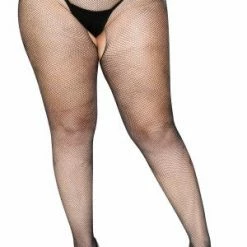 LEG AVENUE Plus Size Crotchless Fishnets