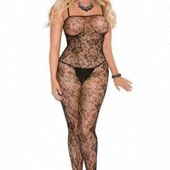 Elegant Moments Diva Seductive Rose Lace Body Stocking
