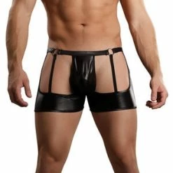 Male Power Garter Short With Rings
