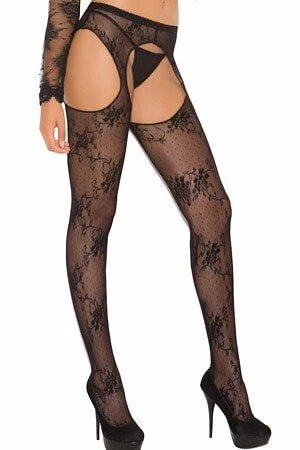 Elegant Moments Queen Lacey Suspender Pantyhose 3 Elegant Moments Queen Lacey Suspender Pantyhose