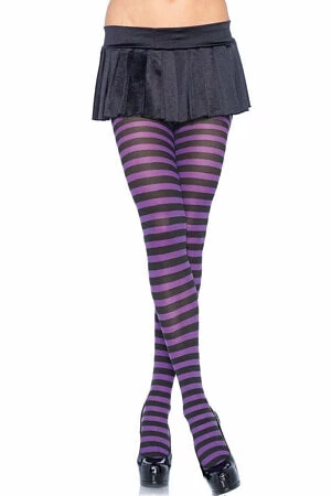 LEG AVENUE Diva Nylon Striped Tights 3 LEG AVENUE Diva Nylon Striped Tights