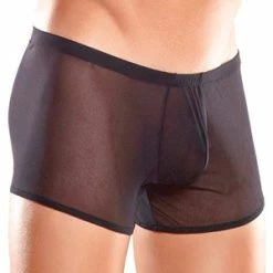 Male Power Men's Black Mesh Pouch Shorts