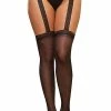 Dreamgirl Black Garter Belt Pantyhose -Lingerie Diva shop 1524538 300x