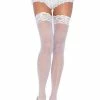 LEG AVENUE White Plus Size Lace Top Thigh High -Lingerie Diva shop 1547037 600x