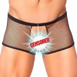 Male Power Mens Double The Pleasure Fishnet Short