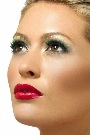 Smiffy's Green Eyelashes W/ Red Gemstones 3 Smiffy's Green Eyelashes W/ Red Gemstones