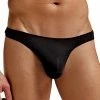 Magic Silk Mens Black Silk/Knit Pouch Thong