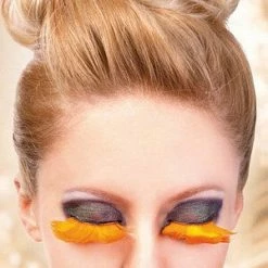 Baci Lingerie Orange Feather Eyelashes