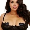 Dreamgirl Queen Black Lace Shelf Bra