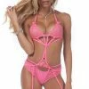 G World Intimates Neon Pink Daringly Strappy Teddy -Lingerie Diva shop 1736843 300x
