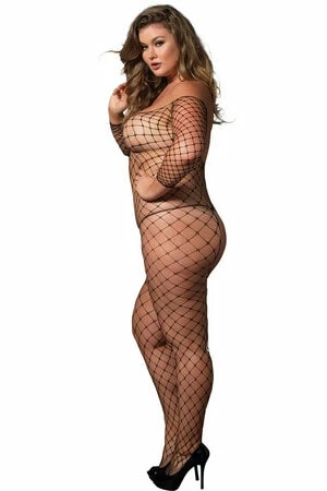 LEG AVENUE Plus Nothing But Net Crotchless Bodystocking 4 LEG AVENUE Plus Nothing But Net Crotchless Bodystocking - Image 2