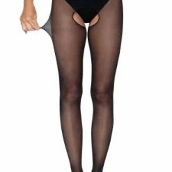 LEG AVENUE Plus Mercedes Sheer Crotchless Pantyhose -Lingerie Diva shop 1905 07 001 300x