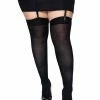 LEG AVENUE Black Opaque Nylon Thigh Highs -Lingerie Diva shop 6672Q 01 001 300x