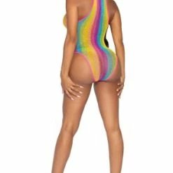 LEG AVENUE Daydream Rainbow Bodysuit -Lingerie Diva shop 81556 4 300x