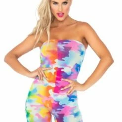 LEG AVENUE Spotted You Camo Romper