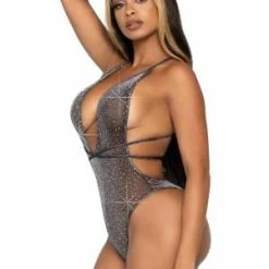 LEG AVENUE Convertible Plunging Rhinestone Teddy 7 LEG AVENUE Convertible Plunging Rhinestone Teddy -Lingerie Diva shop 89270 3 300x