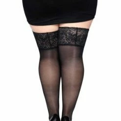 LEG AVENUE Plus Stay Up Thigh Hi -Lingerie Diva shop 9750Q 02 001 300x
