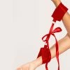 Seven 'til Midnight Satin Elastic Cuffs -Lingerie Diva shop ST 40207 red 600x