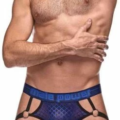 Male Power Diamond Mesh Jock Ring