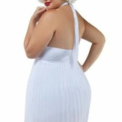 Starline, LLC. Blond Bombshell Costume -Lingerie Diva shop lg S8027XSL Plus Blonde Bombshell costume white back 300x